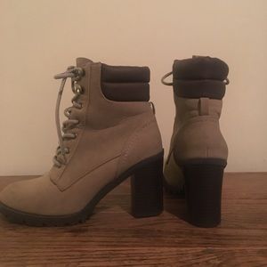 High heeled lace up boots - 8.5 women’s